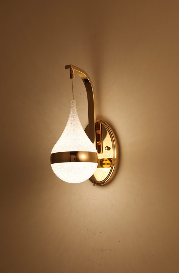 Bedside LED Drop-shaped Wall Lamp Bedroom Simple Acrylic - Image 4