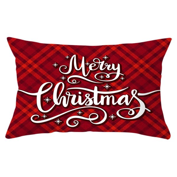 Christmas Printed Linen Backrest Pillowcase - Image 2