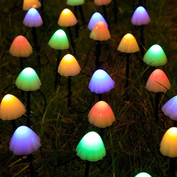 Outdoor Solar Floor Outlet Mushroom Led Small Colored Lights - Image 2