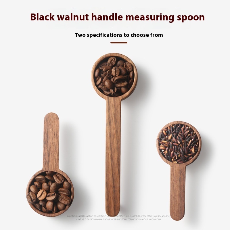 Walnut Coffee Spoon G Count Meter Measuring Spoon Solid Wood Household Vintage Spoon