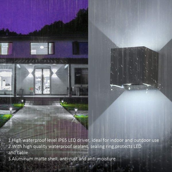 LED Outdoor Light With Motion Detector Up Down Outside Inside Sensor Outdoor Lamp - Image 6