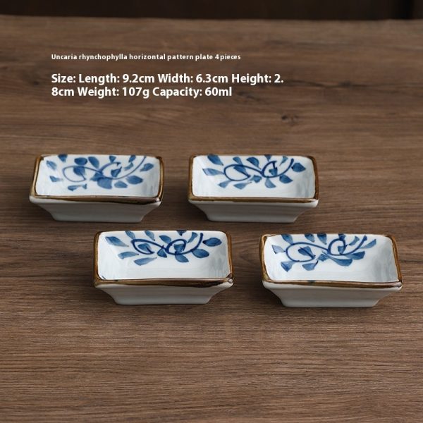Rectangular Ceramic Commercial Specialty Store Gourmet Restaurant Dipped In Vinegar Soy Sauce Dish - Image 4