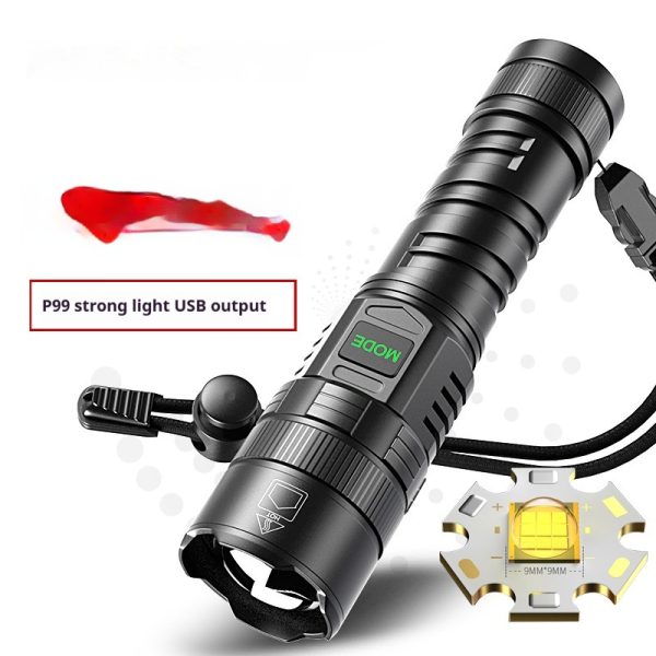 USB Charging Zoom Electric Display Camping Portable Flashlight - Image 5