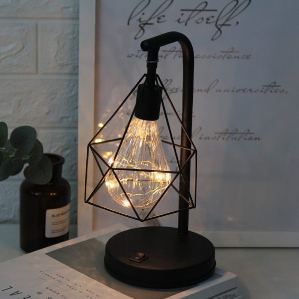 Wrought Iron Led Night Light, LED Table Lamp, Charging Personality Table Lamp - Image 2