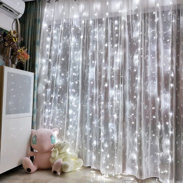 Sound Control Christmas Decoration Light String USB Remote Control Curtain - Image 3