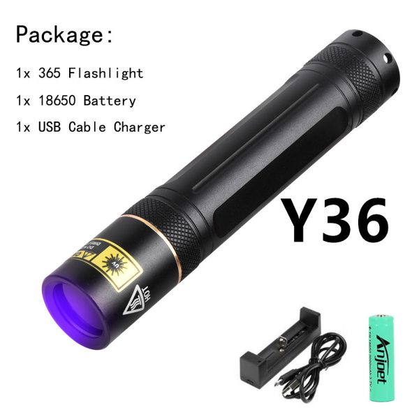 Y36 365nm 8006 365nm UV Fluorescent Agent Detection Woods Lamp Flashlight - Image 10