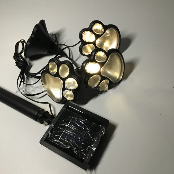 Outdoor 4 LED Solar Animal Paw Light Portable Lamp Solar Light Sensor Solar Energy Lamp Panel Camp Tent Fishing Garden Lighting - Image 4