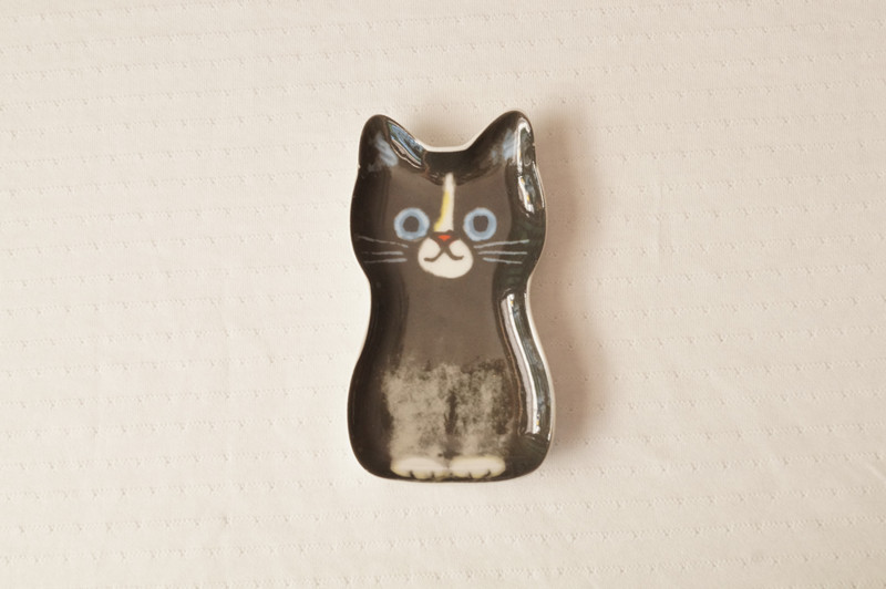 Kitten Ceramic Flavour Dish, Cat Face Shape Soy Sauce Dish, Seasoning Dish, Snack Dish