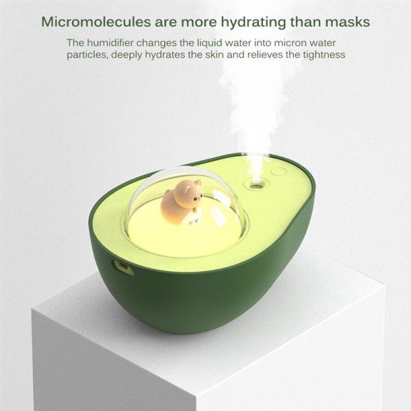 Avocado Mini Spray Humidifier USB Charging Night Light Portable Mist Sprayer For Home Car - Image 2