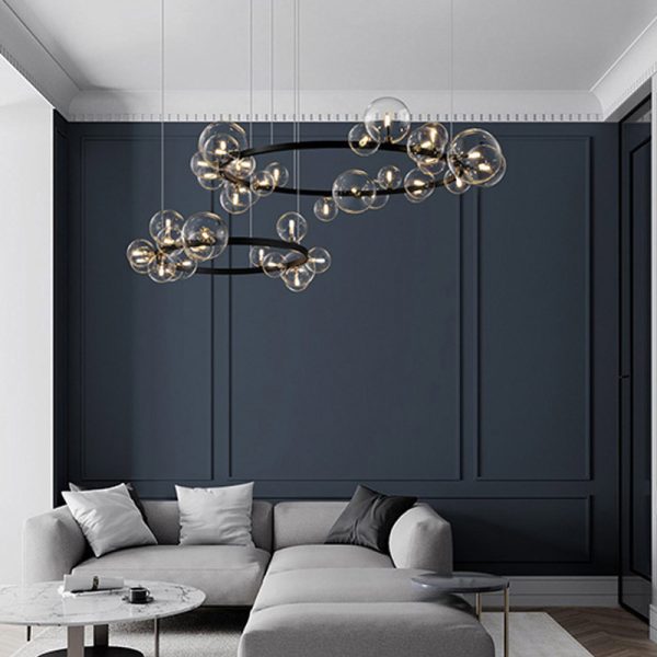 Light Luxury Living Room Light Modern Simple Nordic Bubble Chandelier - Image 2