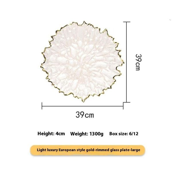 Nordic Style Golden Edge Maize Leaf Plate - Image 6