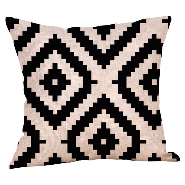 Linen Pillow Case Home Fabric Geometric Abstract - Image 5