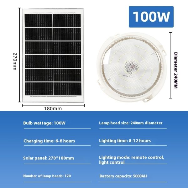 Solar Ceiling Lamp LED Home Indoor And Outdoor Lighting - Image 5