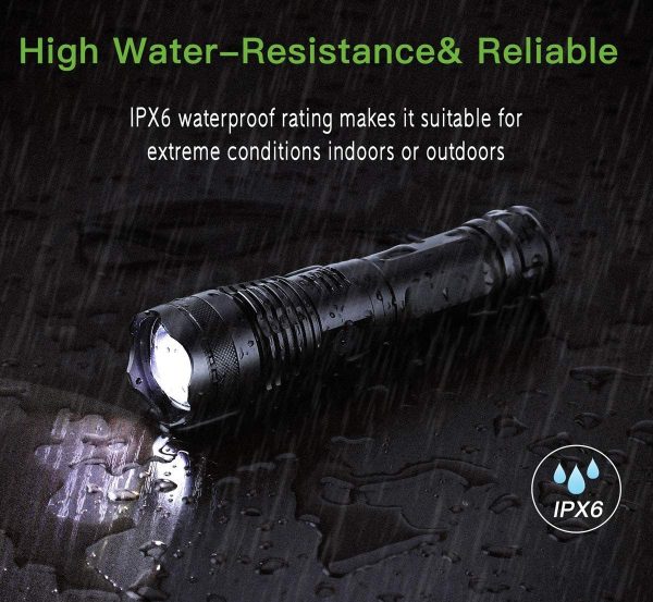 Strong Light LED Telescopic Zoom USB Charging Outdoor Searchlight Flashlight - Image 5