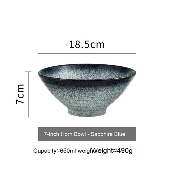 Japanese Style Ceramic Bowl Household Large Ramen Creative Tableware - Image 9