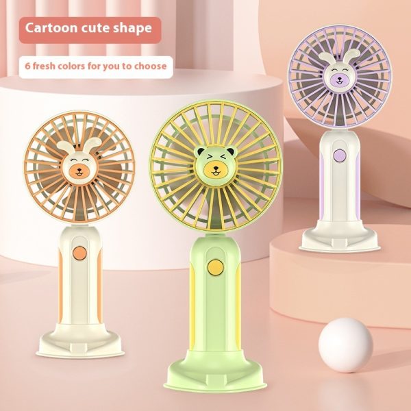 New Summer Cartoon Handheld Mini Usb Rechargeable Fan Desktop Stand