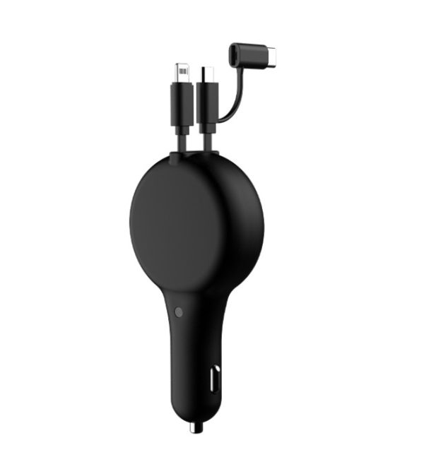 Retractable Car Charger Fast Charge Flash Charge One For Two - Image 2