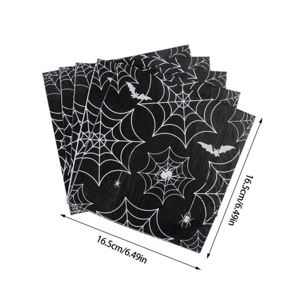 Spider Web Decorative Tableware Disposable Paper Tray Tissue Tablecloth - Image 3