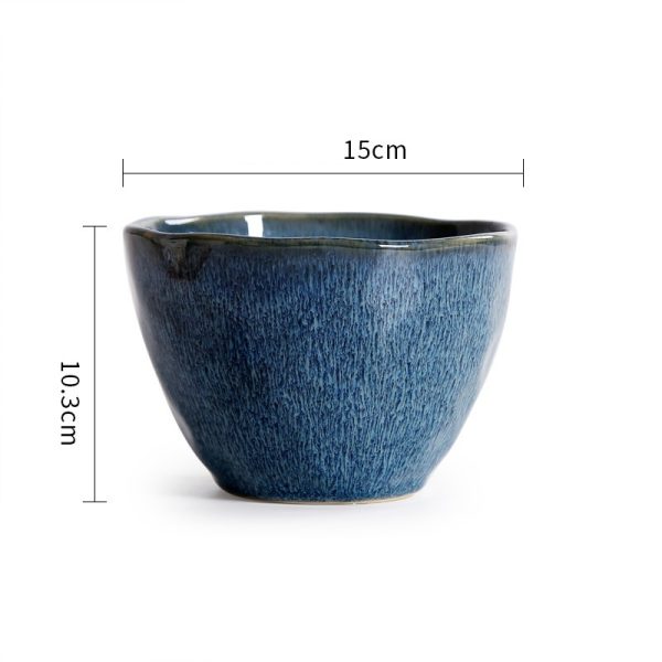 Creative Home Vintage Hammered Ceramic Salad Bowl - Image 6