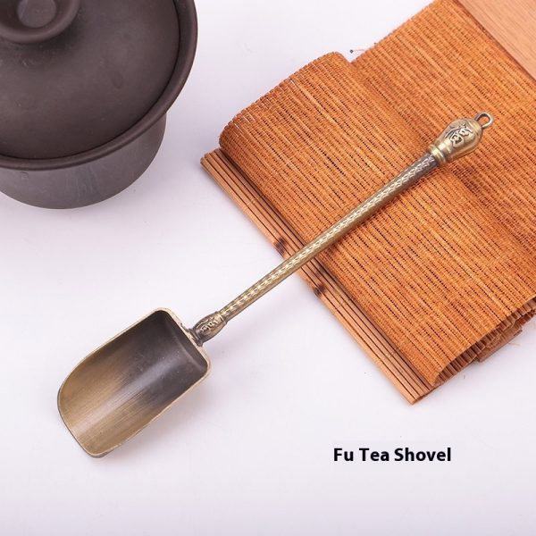 Carved Fu Character Auspicious Clouds Pattern Tea Ceremony Utensils Tea Spoon - Image 5