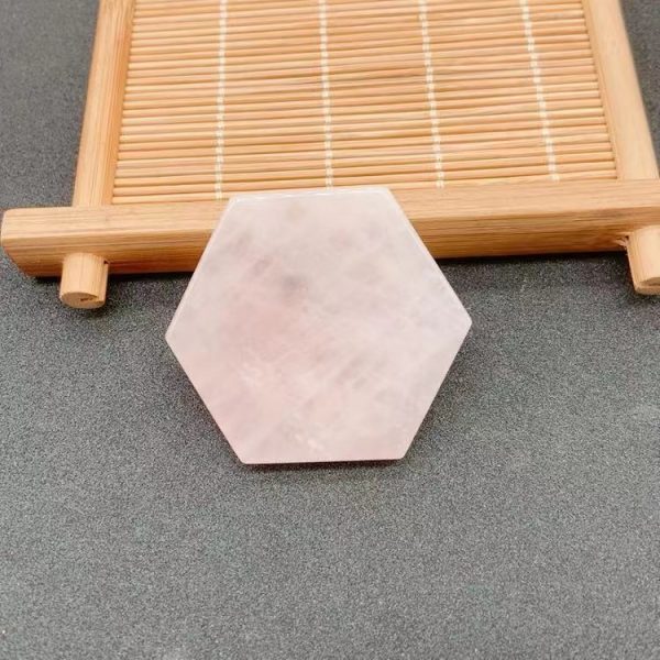 Natural Stone Powder Crystal Hexagonal Insulated Coaster