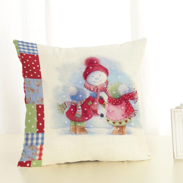 Christmas Print Home Sofa Without Core Cushion Cover - Image 2