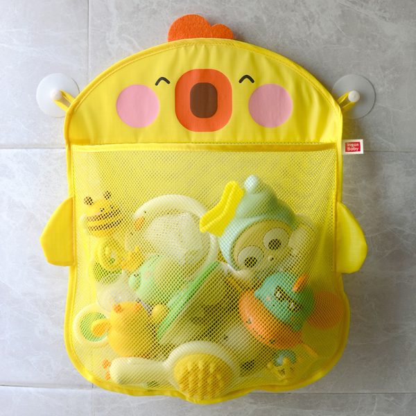 Cartoon Cute Duck Baby Bathing Storage Mesh Bag Bathroom With Suction Cup Hanging - Image 5