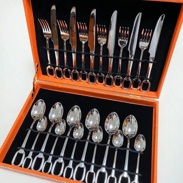 24-piece Handle Hanging Hole Knife Fork And Spoon - Image 10