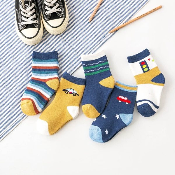 Cute And Thick Children's Warm Terry Socks - Image 4