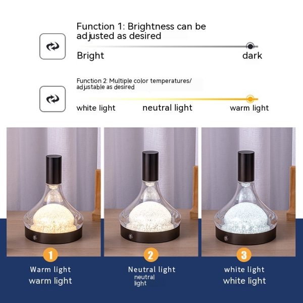 Retro Rechargeable Bar Table Lamp Outdoor Atmosphere Home Decor Light - Image 3