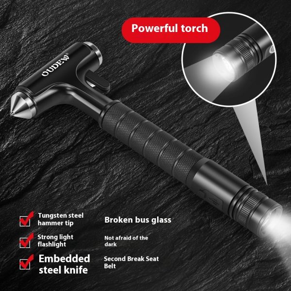 Multifunctional All-metal Emergency Window Break Hammer Stainless Steel - Image 4