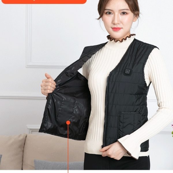 Heating Vest Three-gear Electric Heating Temperature Control Warm Men And Women - Image 5