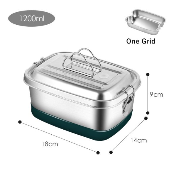 304 Stainless Steel Sealed Overflow-proof Double-layer Convenient Lunch Box - Image 7