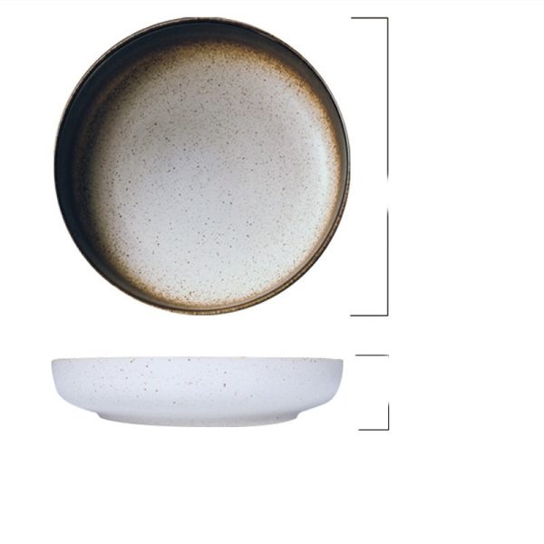 Japanese-style Plate Large Round Household Ceramics - Image 5