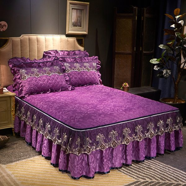 Detachable Skirt-style Non-slip Bed Cover Dustproof - Image 5