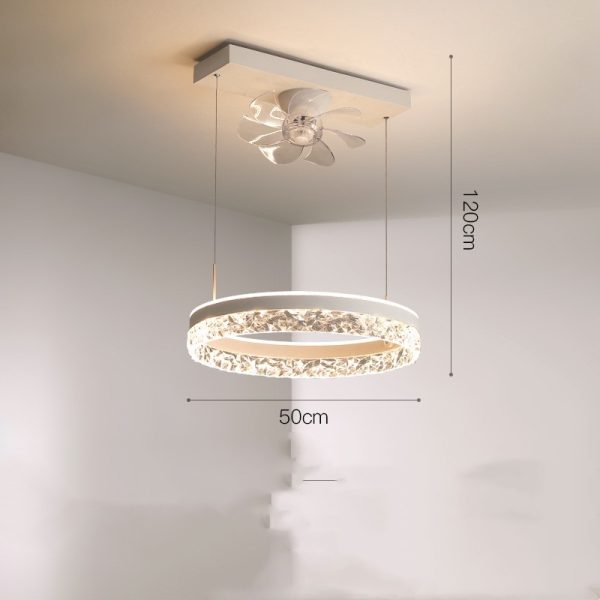 The New Ceiling Light Invisible Fan Scandinavian Light Luxury Ceiling Fan Light - Image 5