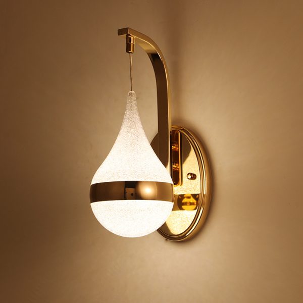 Bedside LED Drop-shaped Wall Lamp Bedroom Simple Acrylic