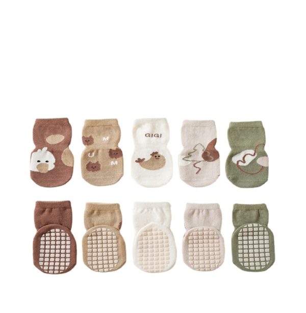 Children's Mid-calf Cute Cartoon Non-slip Dotted Rubber Floor Socks - Image 4