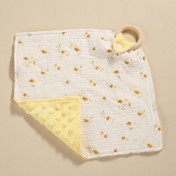 Bite Ring Double-layer Crepe Saliva Towel Baby Doll Square Towel - Image 10