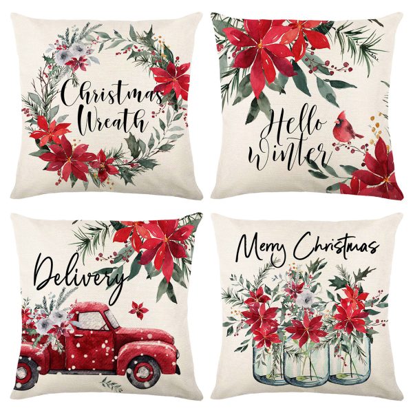 Christmas Fashion Minimalist Print Sofa Pillow Cover - Image 7