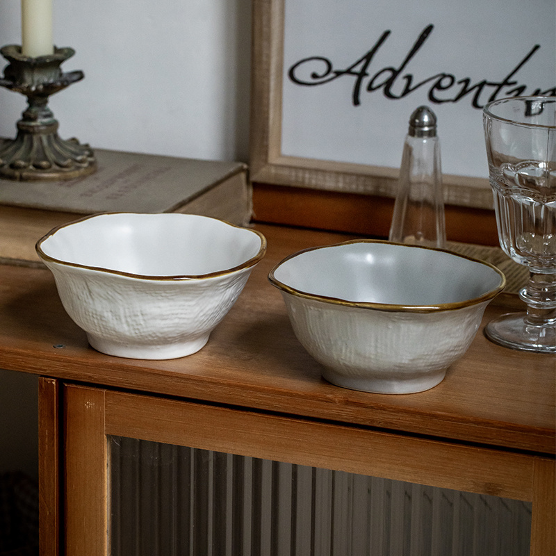 Retro Irregular Ceramic 5-inch Rice Bowl
