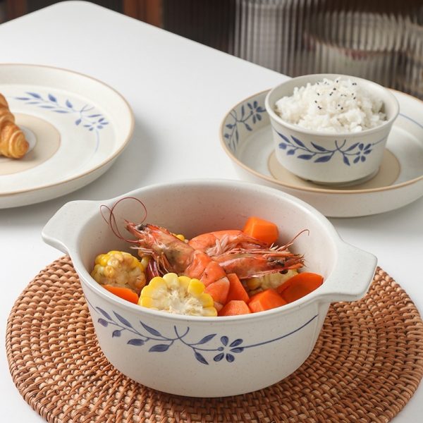 Retro Simple Rice Bowl Plate Household - Image 4