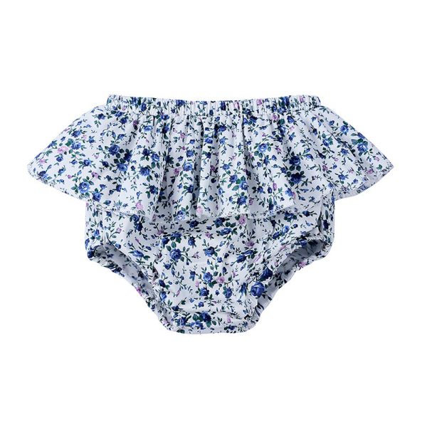 Baby Girl Children's Lotus Leaf Lace Triangle Shorts - Image 5