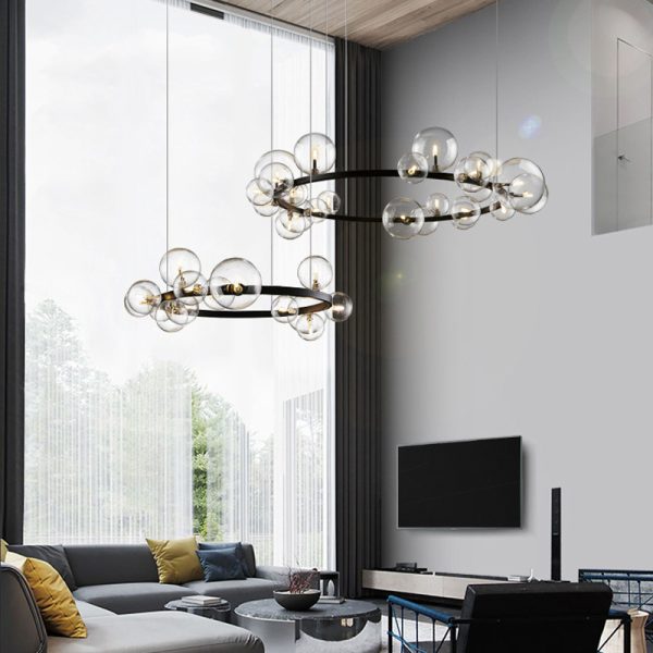 Light Luxury Living Room Light Modern Simple Nordic Bubble Chandelier - Image 3