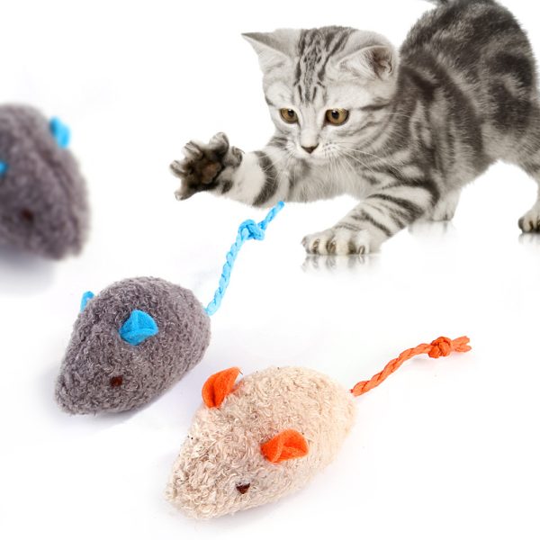 Pet Cat Plush Catnip Mouse Shape Interactive Toy - Image 5