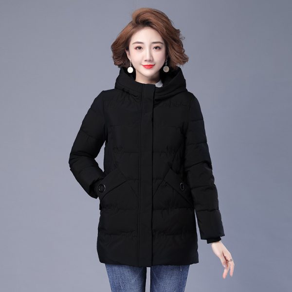 Down Cotton Clothing Coat Women's Mid-length Loose Thick - Image 6