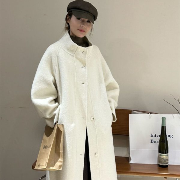 Loose Slimming Casual Woolen Coat - Image 4