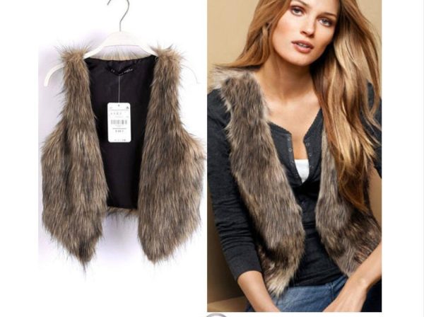 European And American Fashion Solid Color Artificial Fur Fox Fur Vest - Image 5