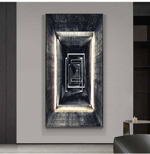 Aisle Vertical Wall Art Led Lights Entrance Decoration - Image 5