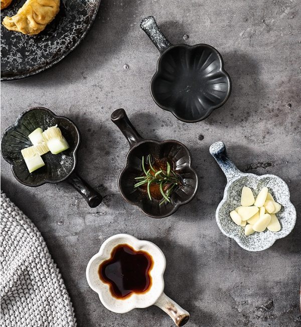 Japanese-style Household Ceramic Flavour Dish With Handle - Image 5